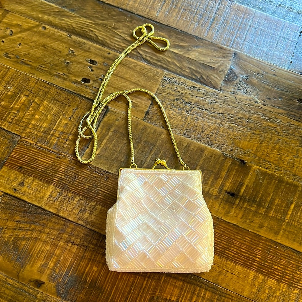 Vintage purse blush pink